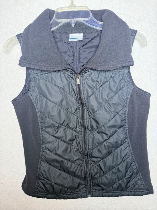 Columbia Jackets & Blazers - Columbia Mix It Around Hybrid Vest Women's Medium Black Quilted Fleece Full Zip